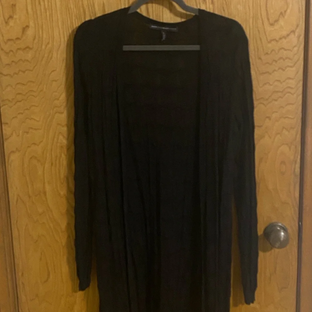 White House Black Market Large Open Front Cardigan 100% Rayon Splits on sides